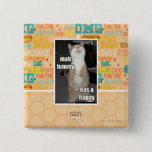 Mah tummy has a happy 15 cm square badge