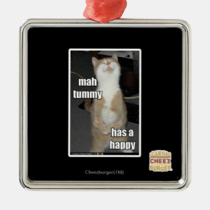 Mah tummy has a happy metal ornament