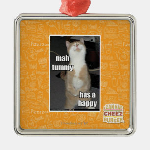 Mah tummy has a happy metal tree decoration