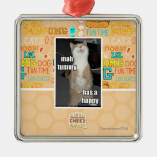 Mah tummy has a happy metal tree decoration