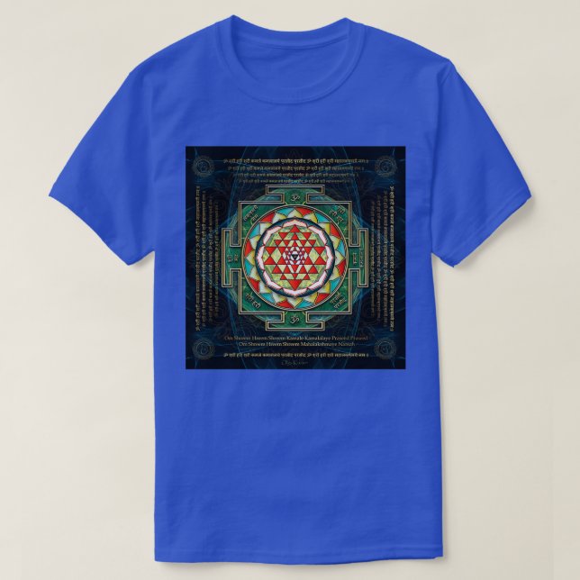 Maha Lakshmi Laxmi Mantra amp Shri Yantra Wealth G T-Shirt (Design Front)