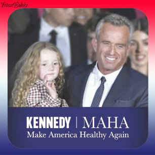 MAHA Make America Healthy Again Kennedy Kid 🇺🇸 Square Sticker