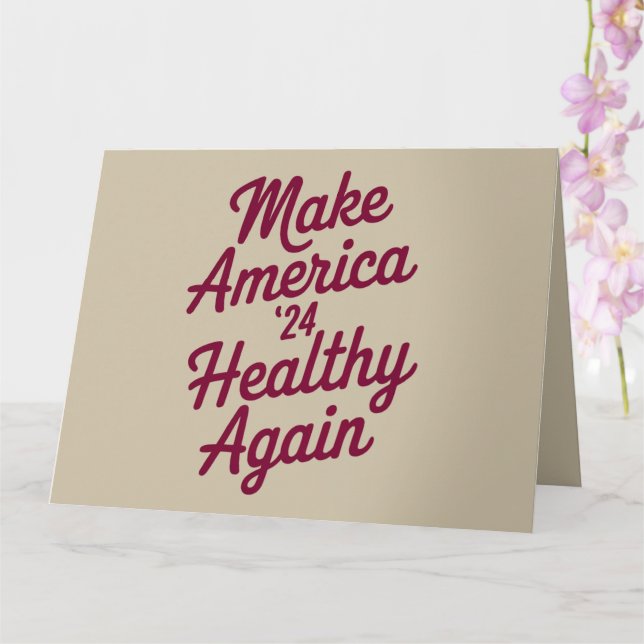 MAHA Make America Healthy Again Patriotic Card (Orchid)