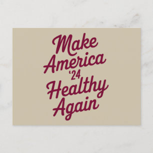 MAHA Make America Healthy Again Patriotic Postcard