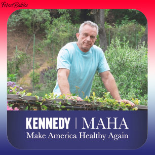MAHA Make America Healthy Again RFK jr. Kennedy Square Sticker