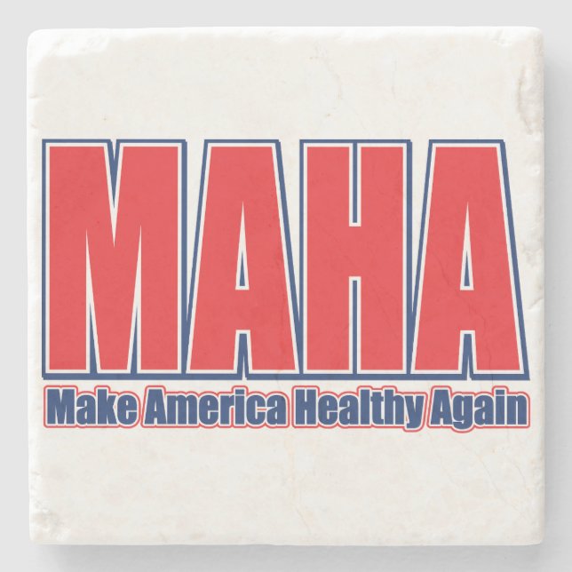 MAHA, Make America Healthy Again Stone Coaster (Front)