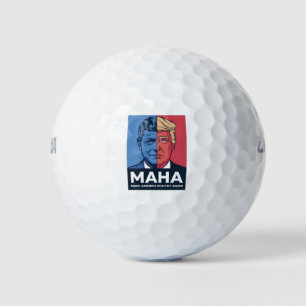 MAHA Make America Healthy Again Trump 2024 Golf Balls