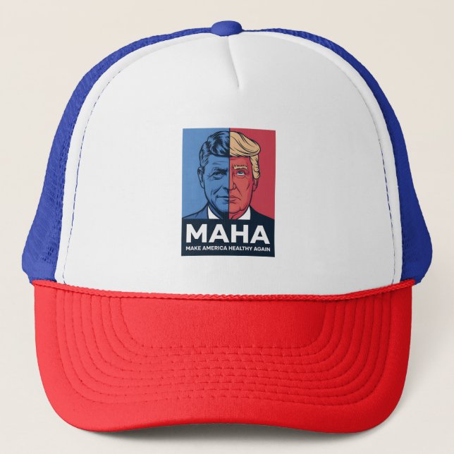MAHA Make America Healthy Again Trump 2024 Trucker Hat (Front)
