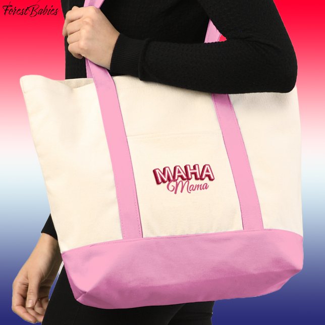 MAHA Mama, Make America Healthy Again Pink 🇺🇸 Tote Bag (Pink MAHA Mama Make America Healthy Again Tote Bag)