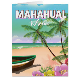 Mahahual Mexican beach poster