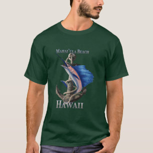 Mahaiula Beach Hawaii Swordfish Marlin Ocean Fishi T-Shirt