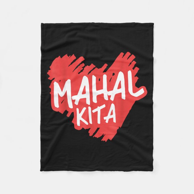 Mahal Kita - I Love You In Filino - Filino  Fleece Blanket (Front)