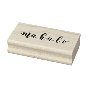 Mahalo2 Rubber Stamp
