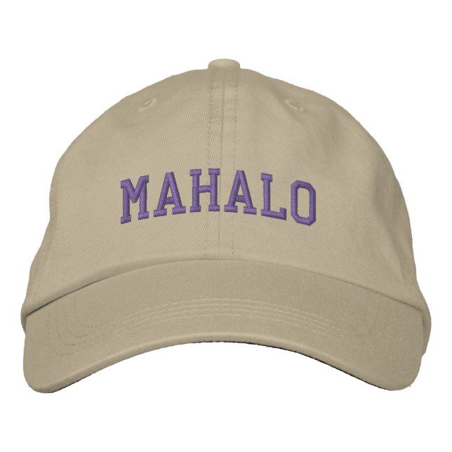 MAHALO Cap (Khaki w/ Dark Teal) (Front)