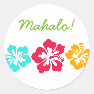 Mahalo Classic Round Sticker