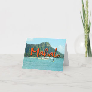 Mahalo Diamond Head Thank You Card