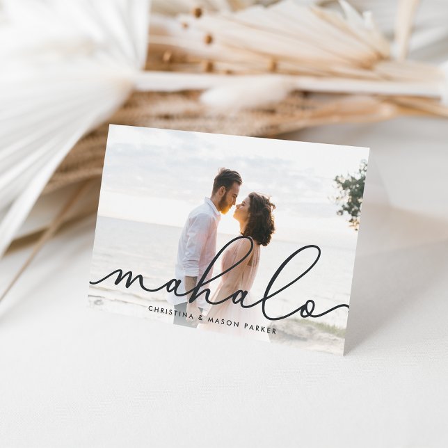 Mahalo | Hawaiian Wedding Photo Thank You (Creator Uploaded)