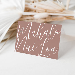 Mahalo Nui Loa Hawaiian Thank You Card