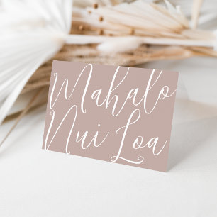 Mahalo Nui Loa   Hawaiian Thank You Card