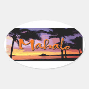 Mahalo Sunset Sticker
