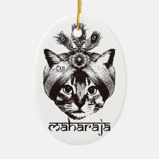 Maharaja Cat Ceramic Ornament