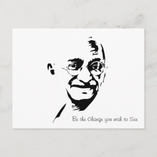 Mahatma Gandhi - Be the Change - Postcard