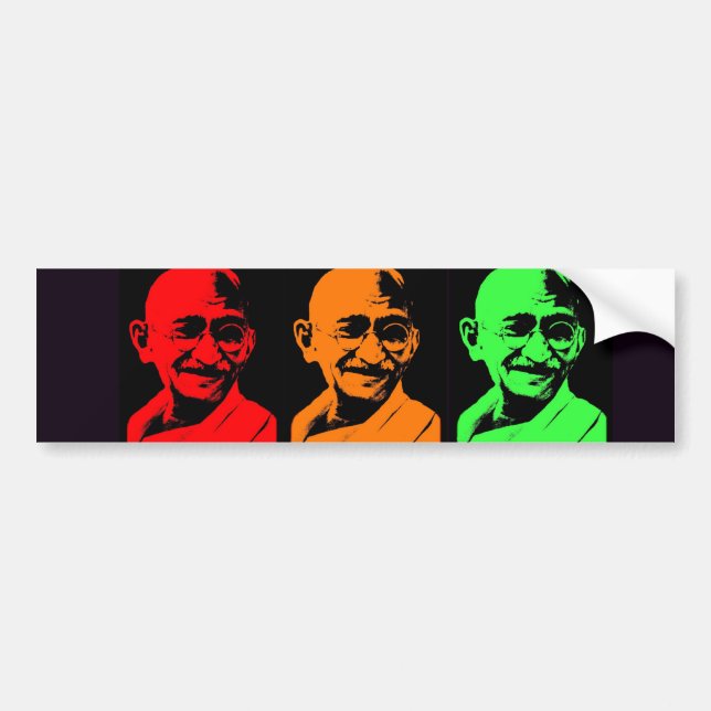 Mahatma Gandhi Collage Bumper Sticker (Front)