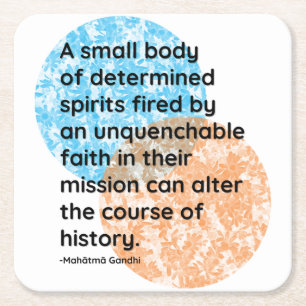 Mahatma Gandhi History Quotes Square Paper Coaster