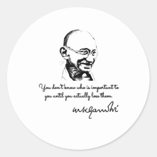 Mahatma Gandhi - loss Classic Round Sticker