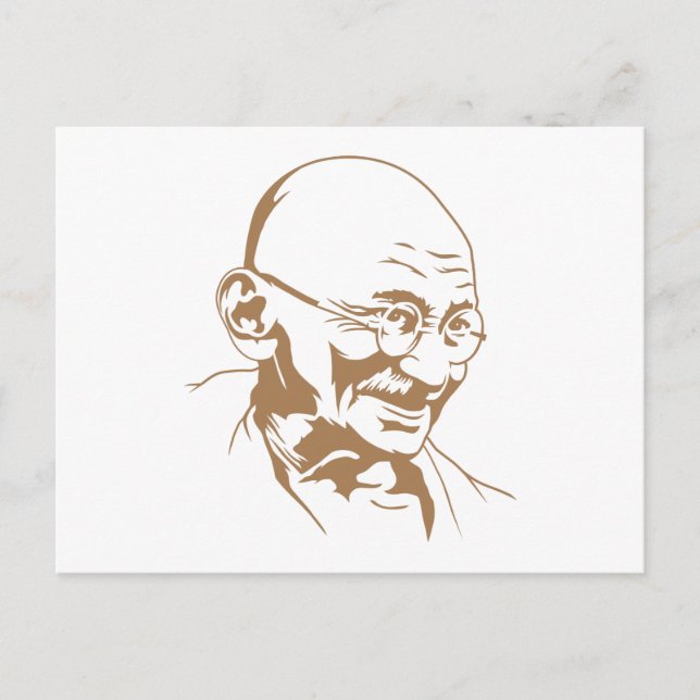Mahatma Gandhi Portrait Postcard (Front)