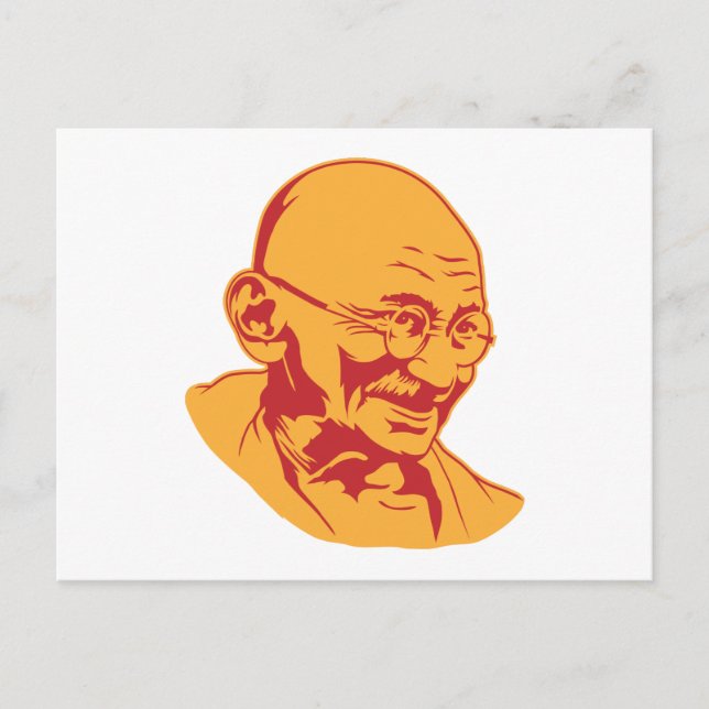 Mahatma Gandhi Portrait Postcard (Front)