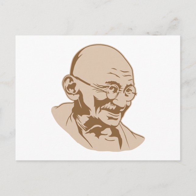Mahatma Gandhi Portrait Postcard (Front)