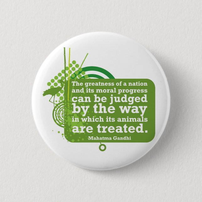Mahatma Gandhi Quote 6 Cm Round Badge (Front)