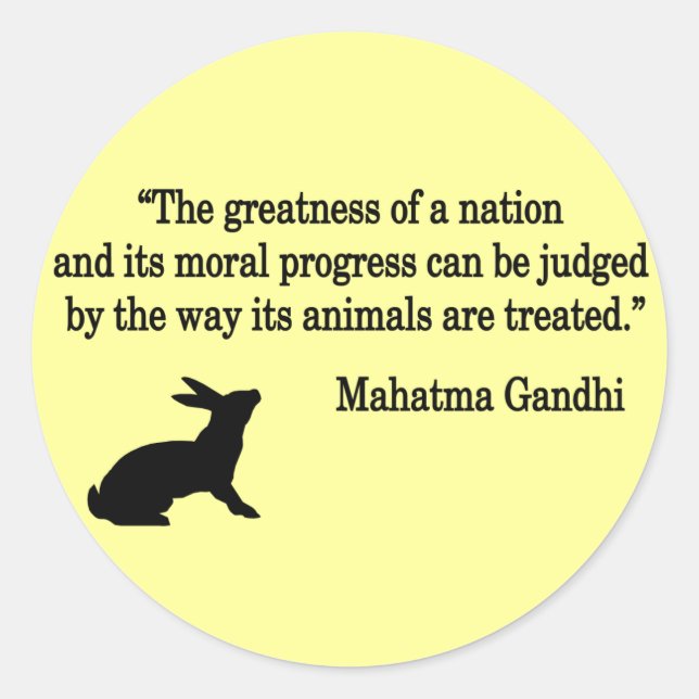 Mahatma Gandhi Quote Collection Classic Round Sticker (Front)