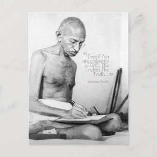 Mahatma Gandhi Quote, Minority of One, Truth Postcard