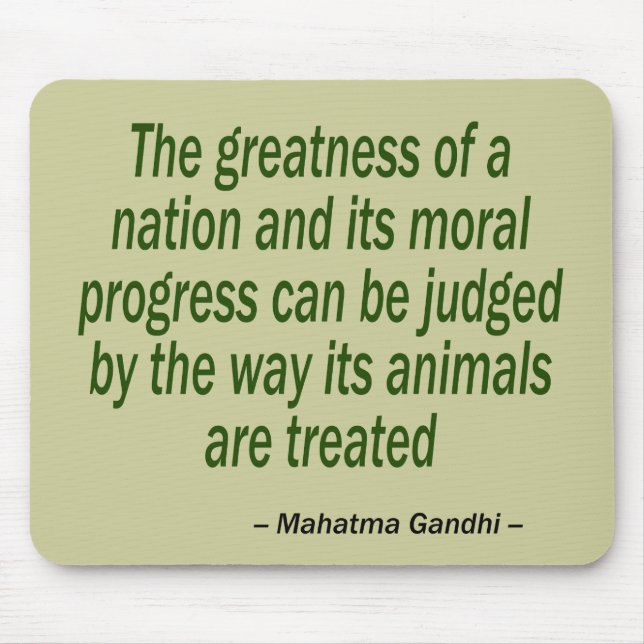 Mahatma Gandhi Quote Mouse Pad (Front)
