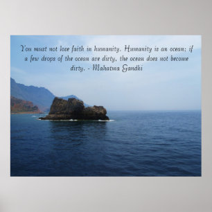 Mahatma Gandhi Spiritual Quote Poster