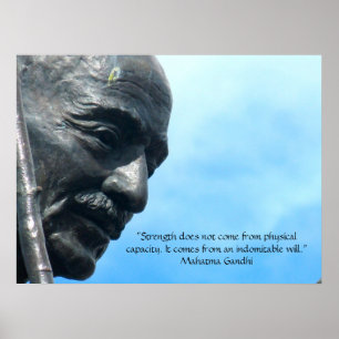 Mahatma Gandhi - Strength quote Poster