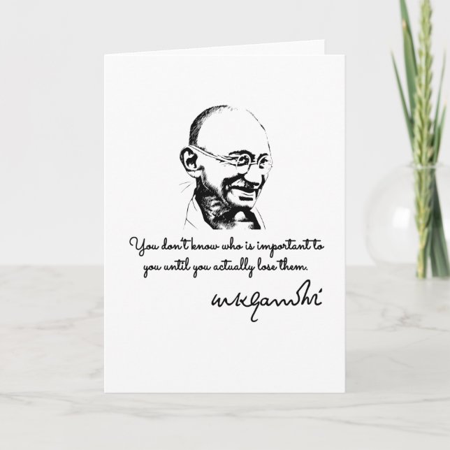 Mahatma Gandhi - survival Card (Front)