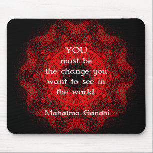Mahatma Gandhi Wisdom Saying about action Mouse Pad