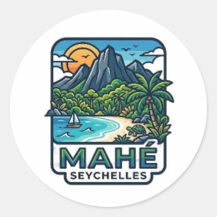 MAHE, SEYCHELLES CLASSIC ROUND STICKER