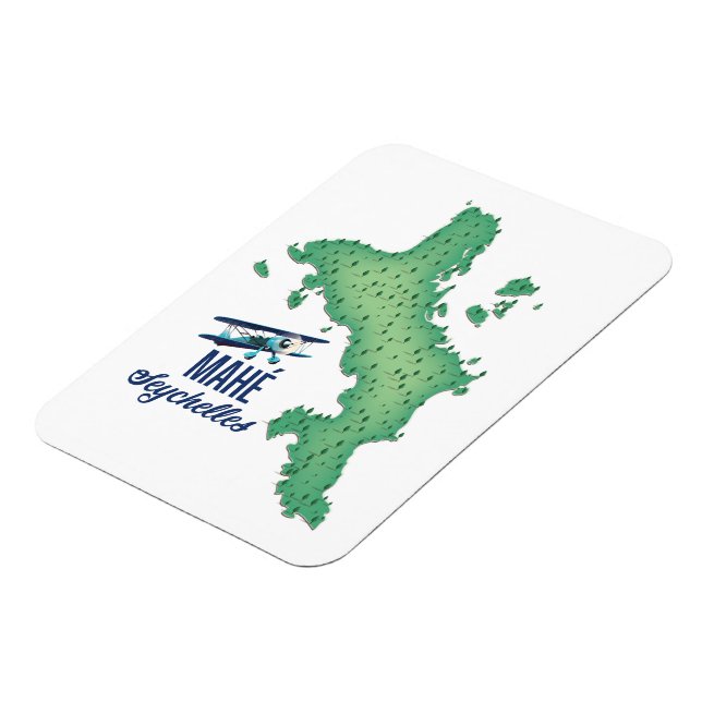 Mahé, Seychelles Vintage map Magnet (Left Side)