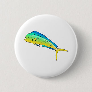 Mahi mahi (daurade tropicale coryphène) 6 cm round badge