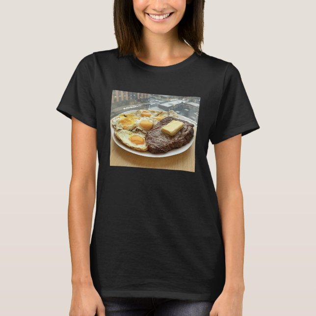 Mahi Mahi Duck Eggs Black Garlic Post Gym Breakfas T-Shirt (Front)