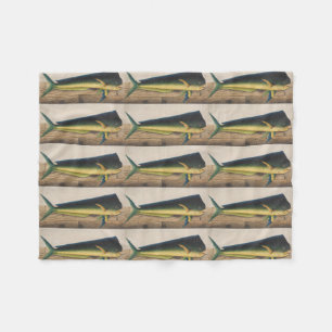 Mahi-Mahi Fish artwork Fleece Blanket