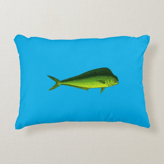 Mahi Mahi Fish Decorative Cushion (Front)