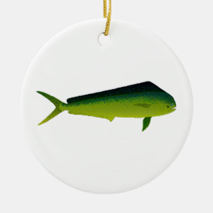Mahi Mahi Fish - Dolphin - Dorado Ceramic Tree Decoration