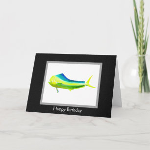 Mahi Mahi fish logo Card