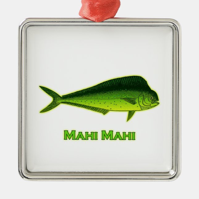 Mahi Mahi Fish Metal Ornament (Front)