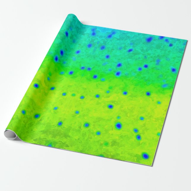 Mahi Print Wrapping Paper (Unrolled)